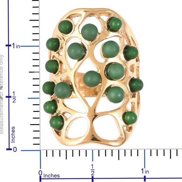 Green Chroma Ring in ION Plated YG Stainless Steel - Picture 5 of 8